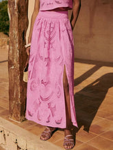 Falda larga tipo A con encaje hueco, única y exquisita